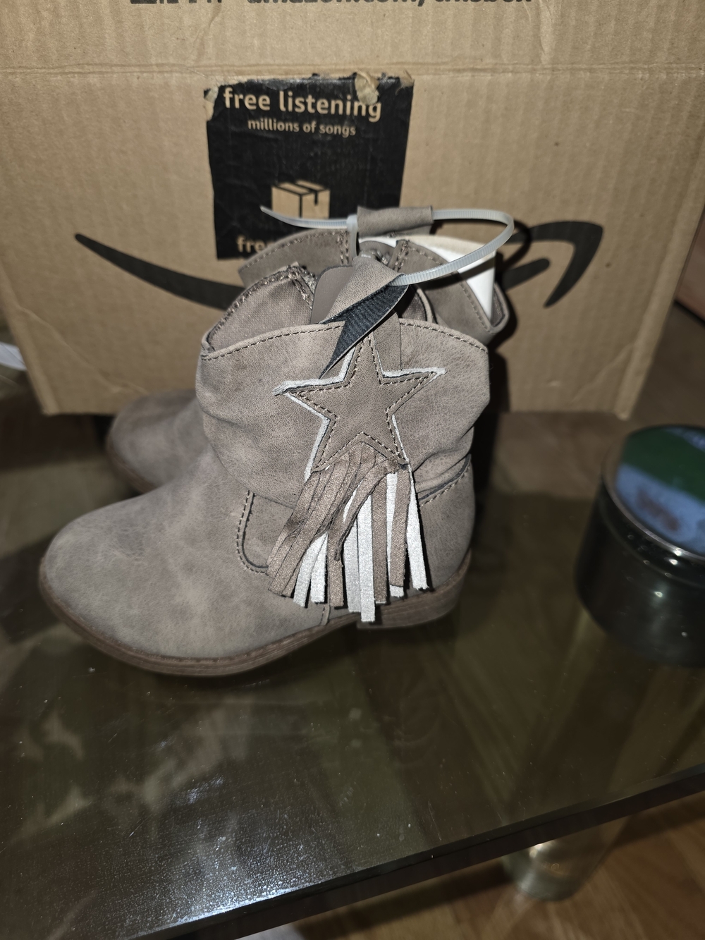 Wonder Nation Baby Girl Fashion Fringe Western Boots - Size 6
